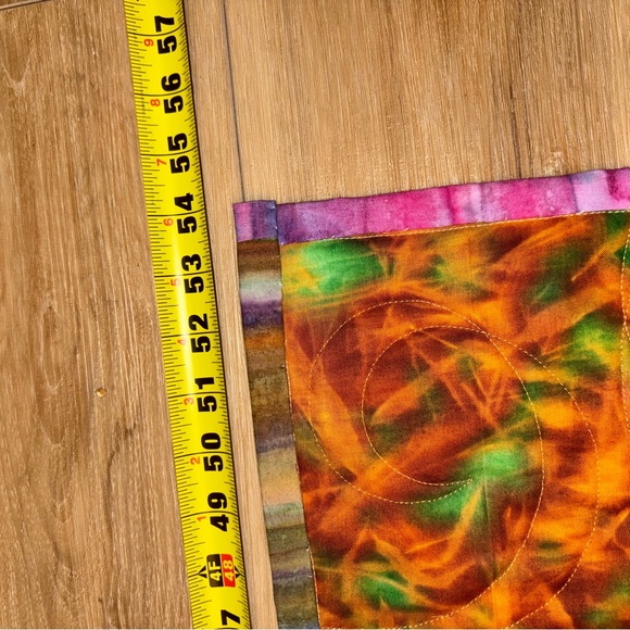 Vibrant Rail Fence Pattern Scrappy Patchwork Quilt Throw 62x54 - Picture 9 of 9